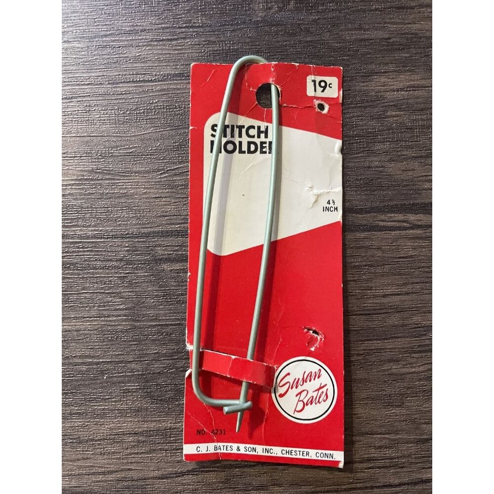 Susan Bates Stitch Holder measures 4.5"  model 4231